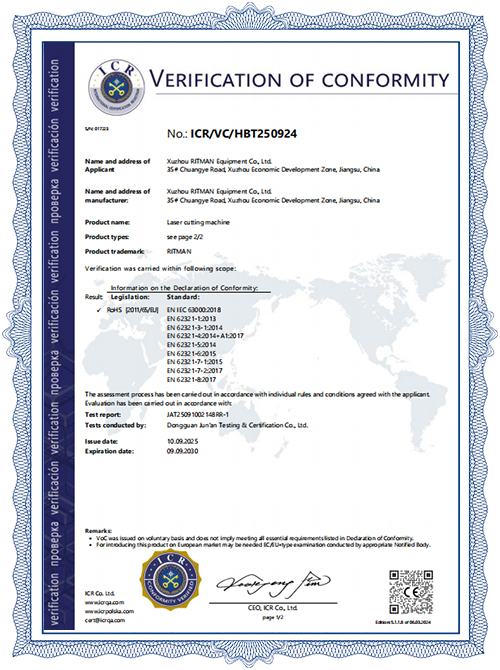 Lazer Kesim Makinesi Cila Versiyonu Avrupa Sertifikası